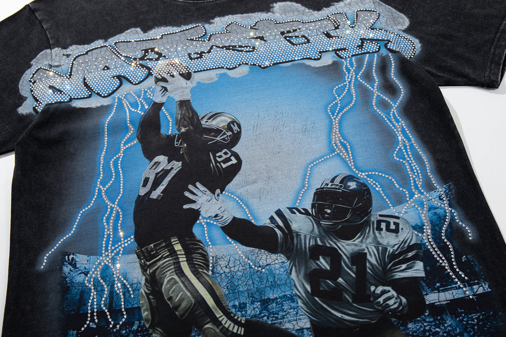 MAJESTIK Football Catch Double‑Sided Vintage T‑Shirt