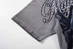 MAJESTIK Black Panther Skull Vintage Grey Double‑Sided T‑Shirt