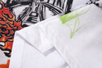 MAJESTIK Graffiti Sketch Art White Double‑Sided T‑Shirt