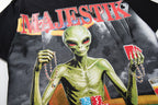 MAJESTIK Alien Casino Gambling Graphic T‑Shirt
