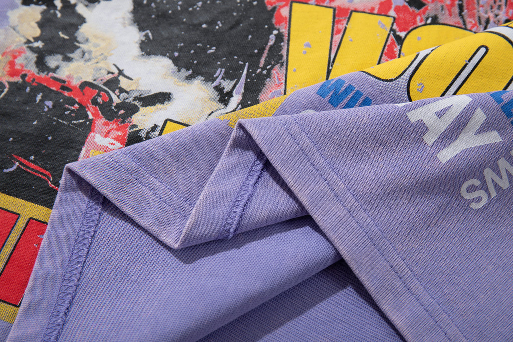MAJESTIK Moto Racing Vintage Purple T‑Shirt