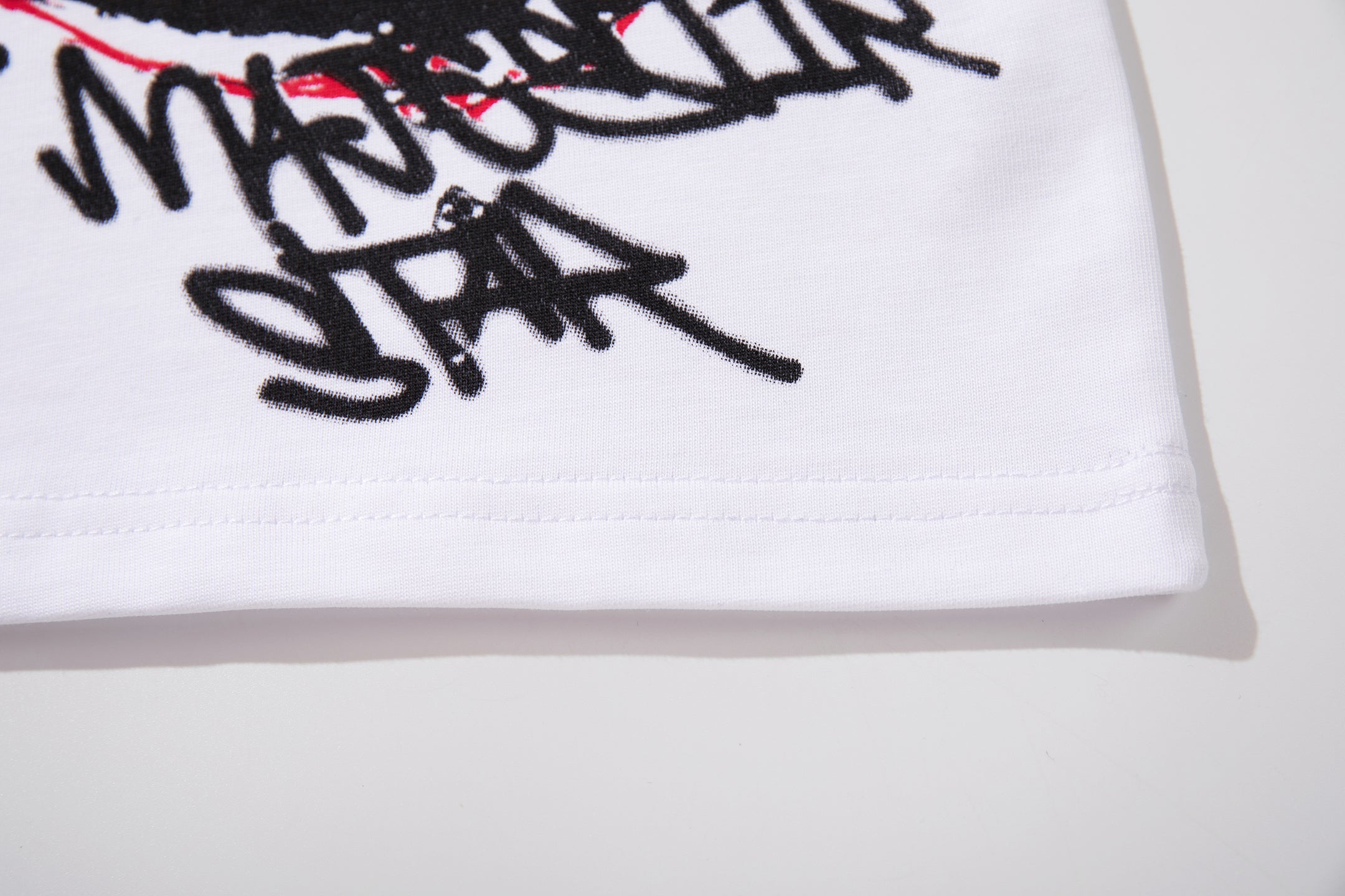 MAJESTIK Green Monster Graffiti Double‑Sided Graphic T‑Shirt