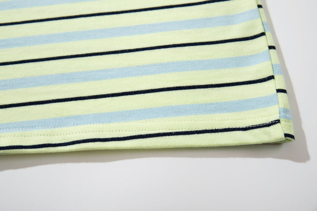 MAJESTIK XX Global Striped Half‑Zip Polo T‑Shirt