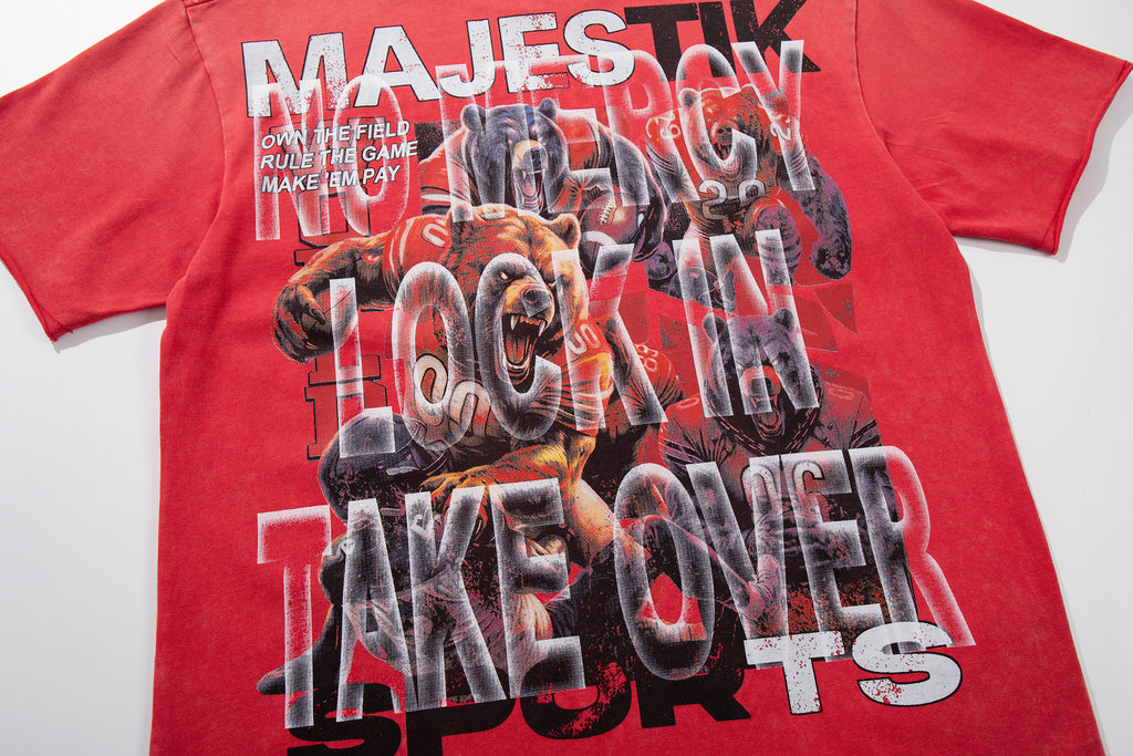 MAJESTIK Lock In Take Over Sports Vintage T‑Shirt