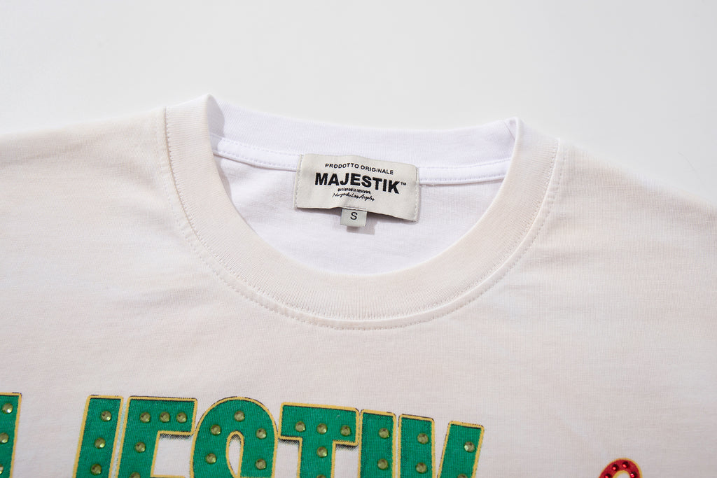 MAJESTIK Sports Bulldog Vintage Graphic T‑Shirt