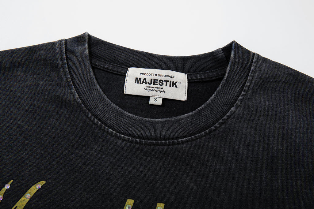 MAJESTIK Fire Dept City Street Vintage Double‑Sided T‑Shirt