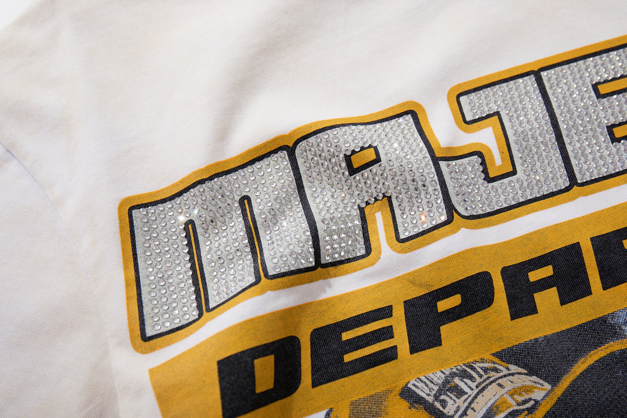 MAJESTIK Department Skeleton Driver Double‑Sided Vintage T‑Shirt