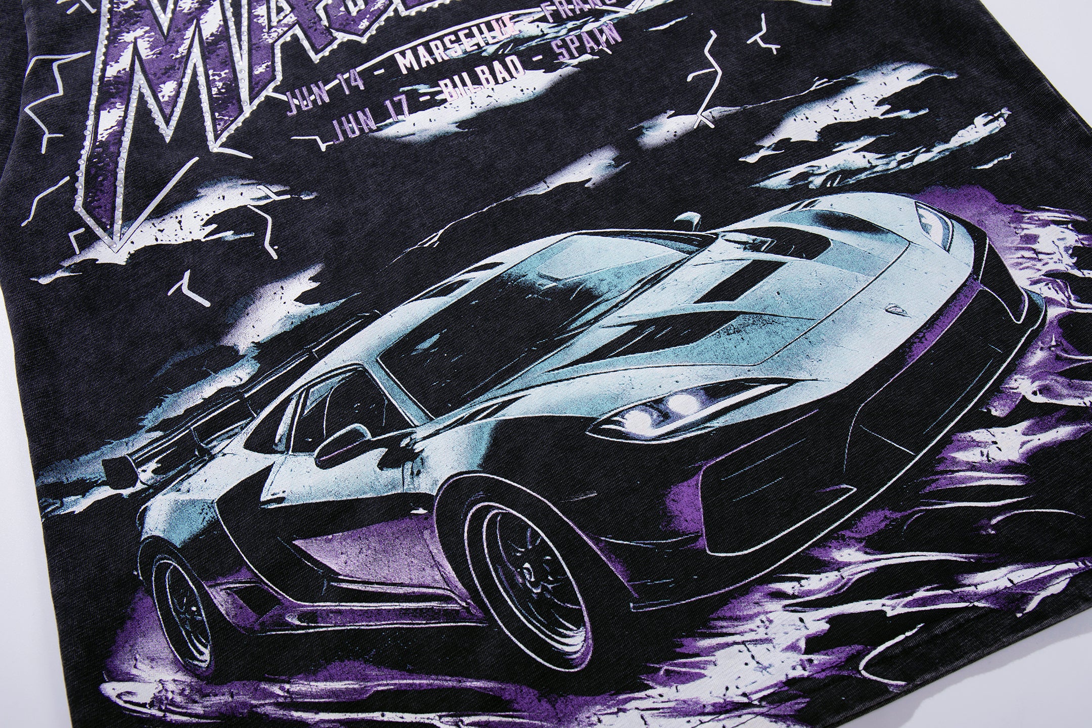MAJESTIK Metal Concert Sports Car Double‑Sided Vintage T‑Shirt
