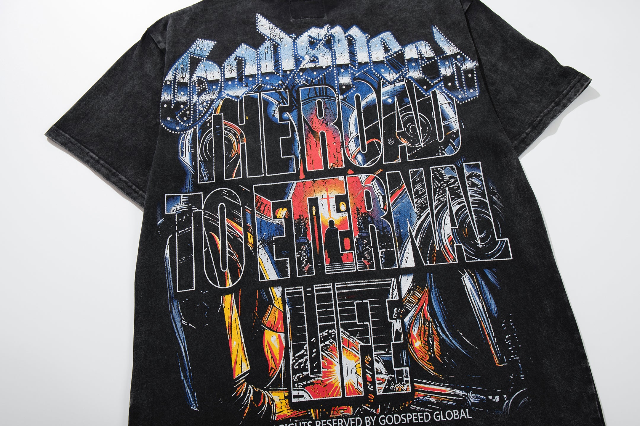 Godspeed Astronaut Double‑Sided Vintage Graphic T‑Shirt