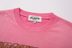 MAJESTIK Soul Light In Darkness Pink Vintage T‑Shirt