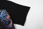 MAJESTIK Eagle Monster Graphic Black T‑Shirt