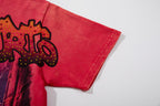 MAJESTIK Football Monster Vintage Red Double‑Sided T‑Shirt