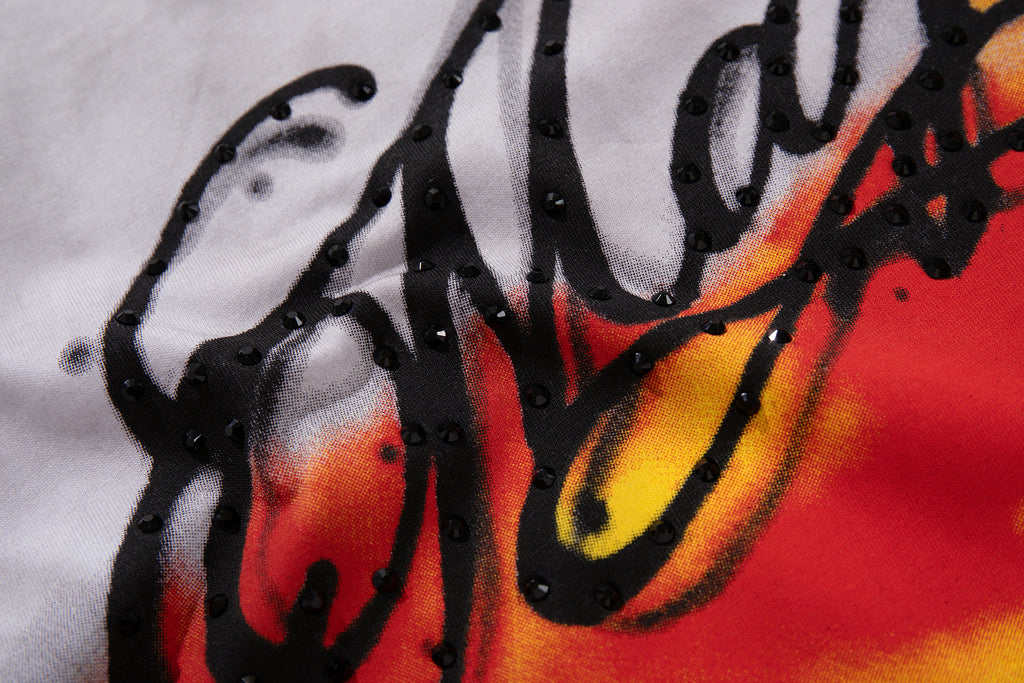 MAJESTIK Horse‑Racing Double‑Sided Graphic T‑Shirt