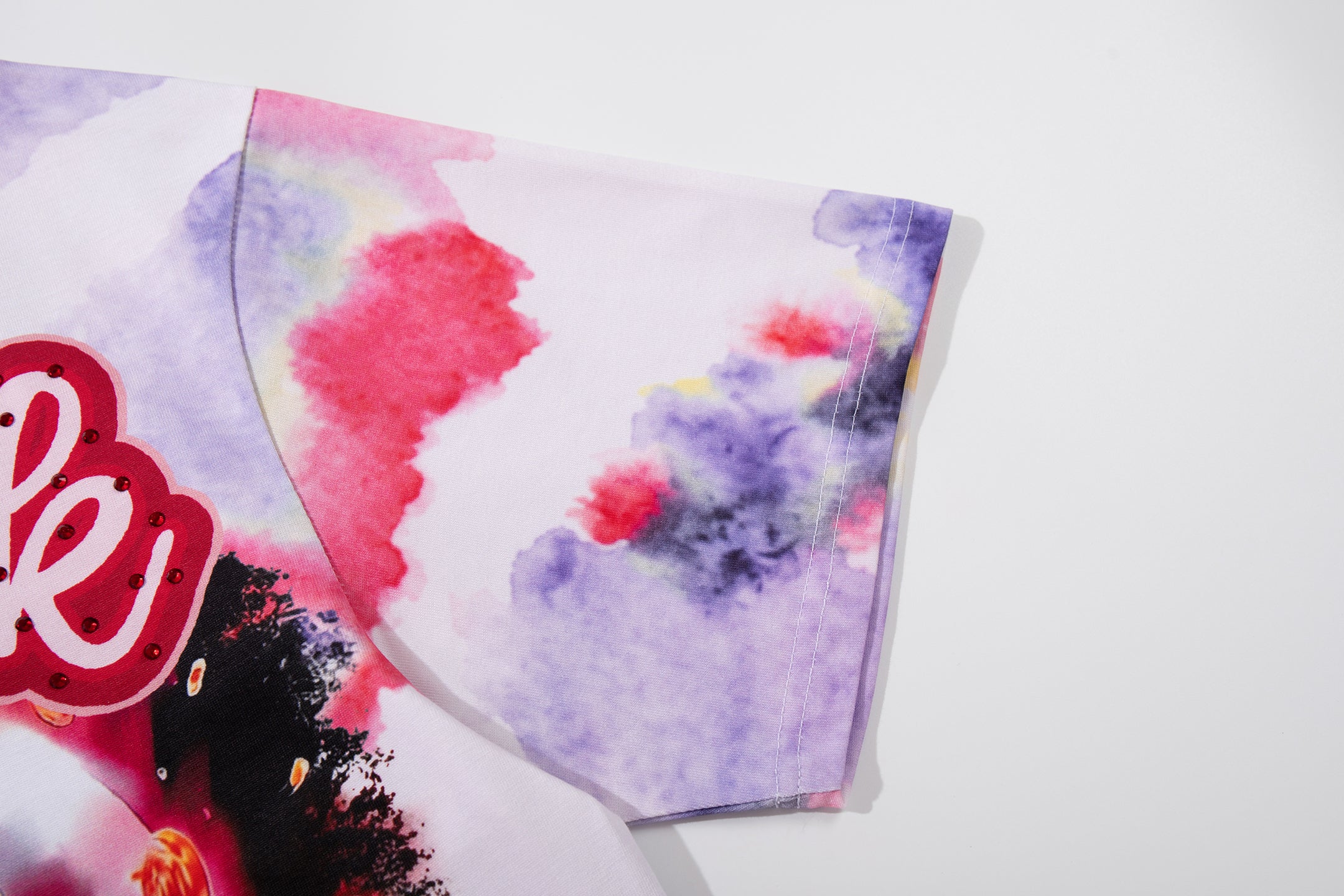 MAJESTIK Tie‑Dye Skull Graphic T‑Shirt