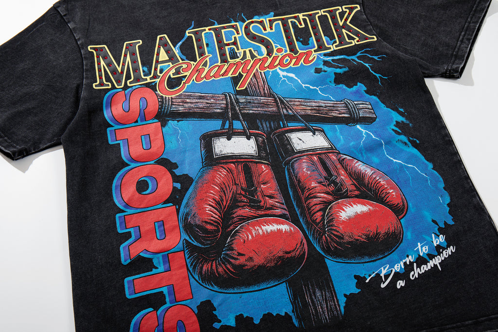 MAJESTIK Champion Boxing Vintage T‑Shirt