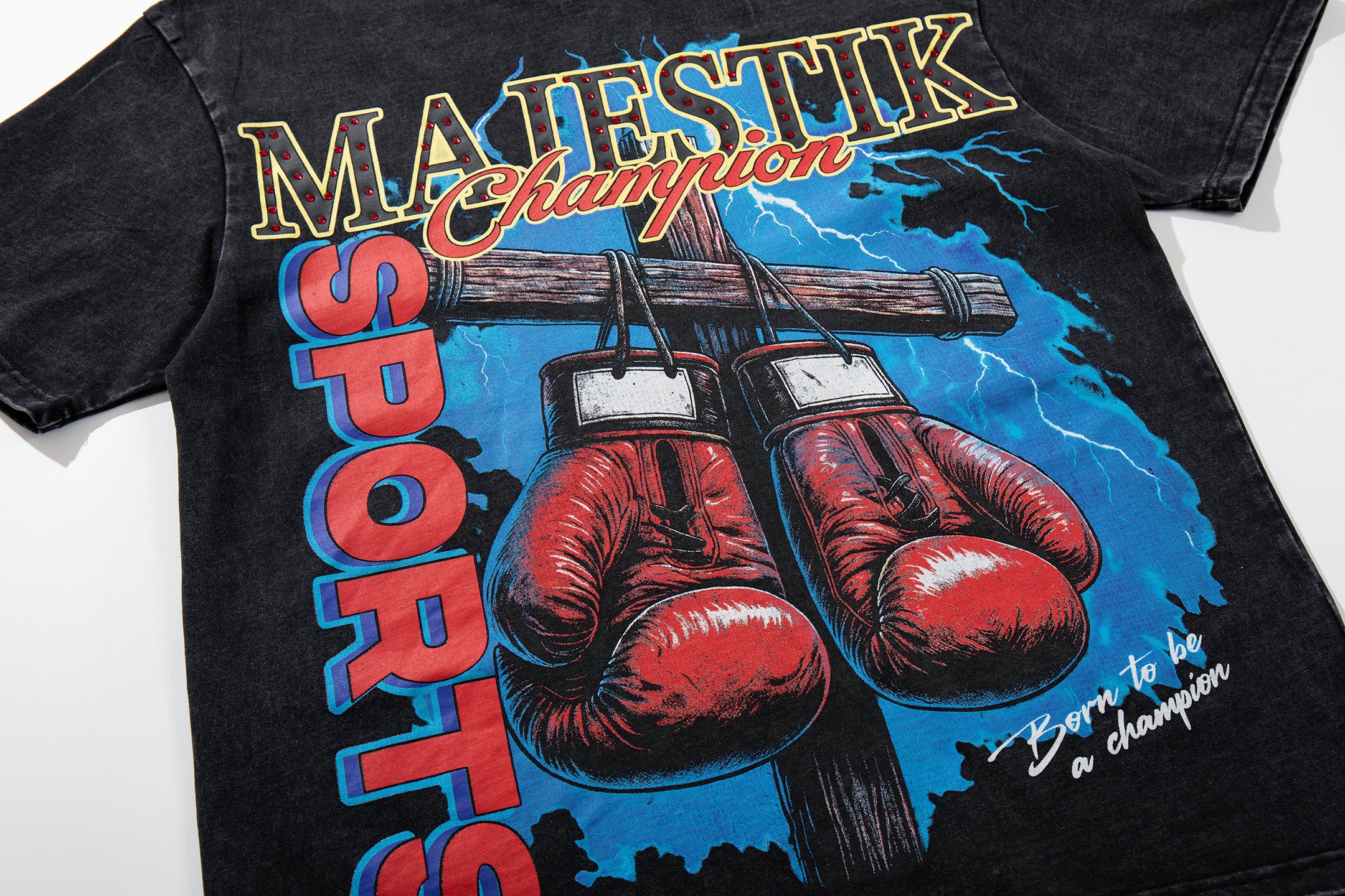 MAJESTIK Champion Boxing Vintage T‑Shirt