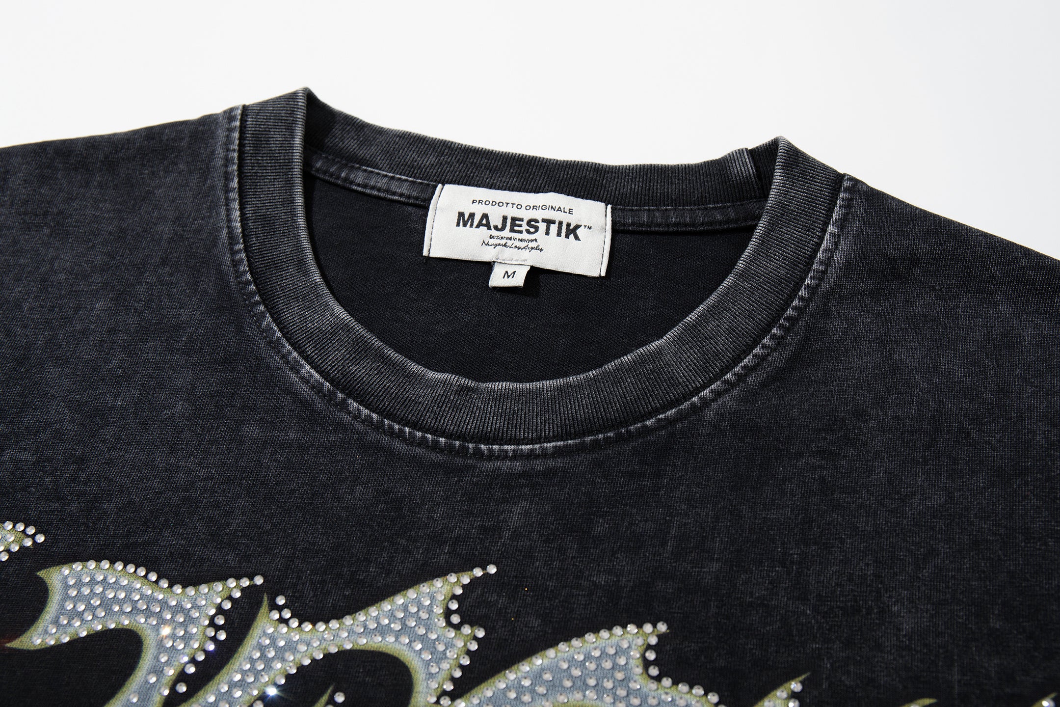 MAJESTIK Trophy Champion Skeleton Double‑Sided Vintage T‑Shirt