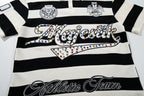 MAJESTIK Striped Embroidered Polo Shirt