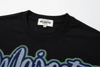 MAJESTIK Eagle Monster Graphic Black T‑Shirt