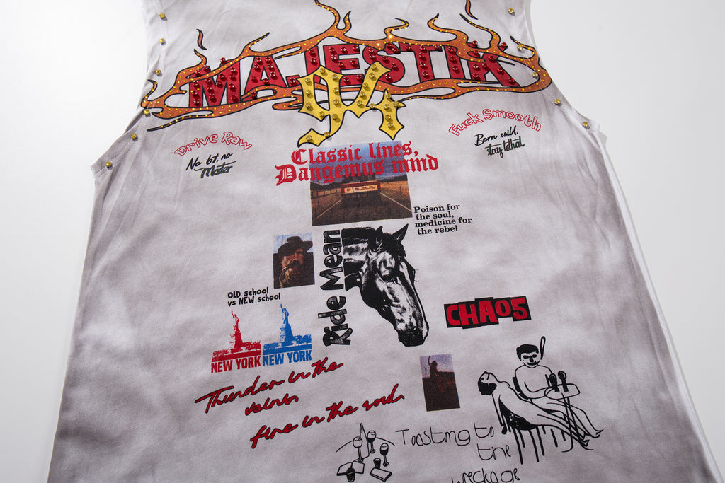 MAJESTIK 94 Vintage Sleeveless Graphic Tank Top