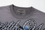 MAJESTIK Black Panther Skull Vintage Grey Double‑Sided T‑Shirt