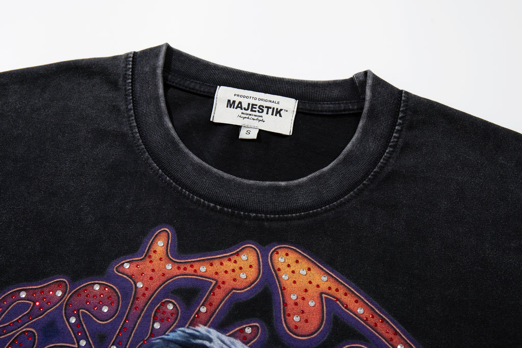 MAJESTIK Eagle Train Graphic Short‑Sleeve T‑Shirt