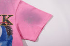 MAJESTIK Western Cowboy Vintage Pink T‑Shirt