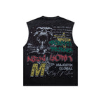 MAJESTIK Skull Graphic Sleeveless Tank Top