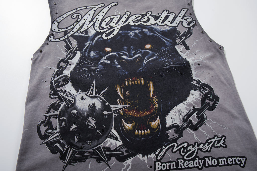 MAJESTIK Black Panther Graphic Tank Top