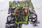 MAJESTIK Green Monster Graffiti Double‑Sided Graphic T‑Shirt