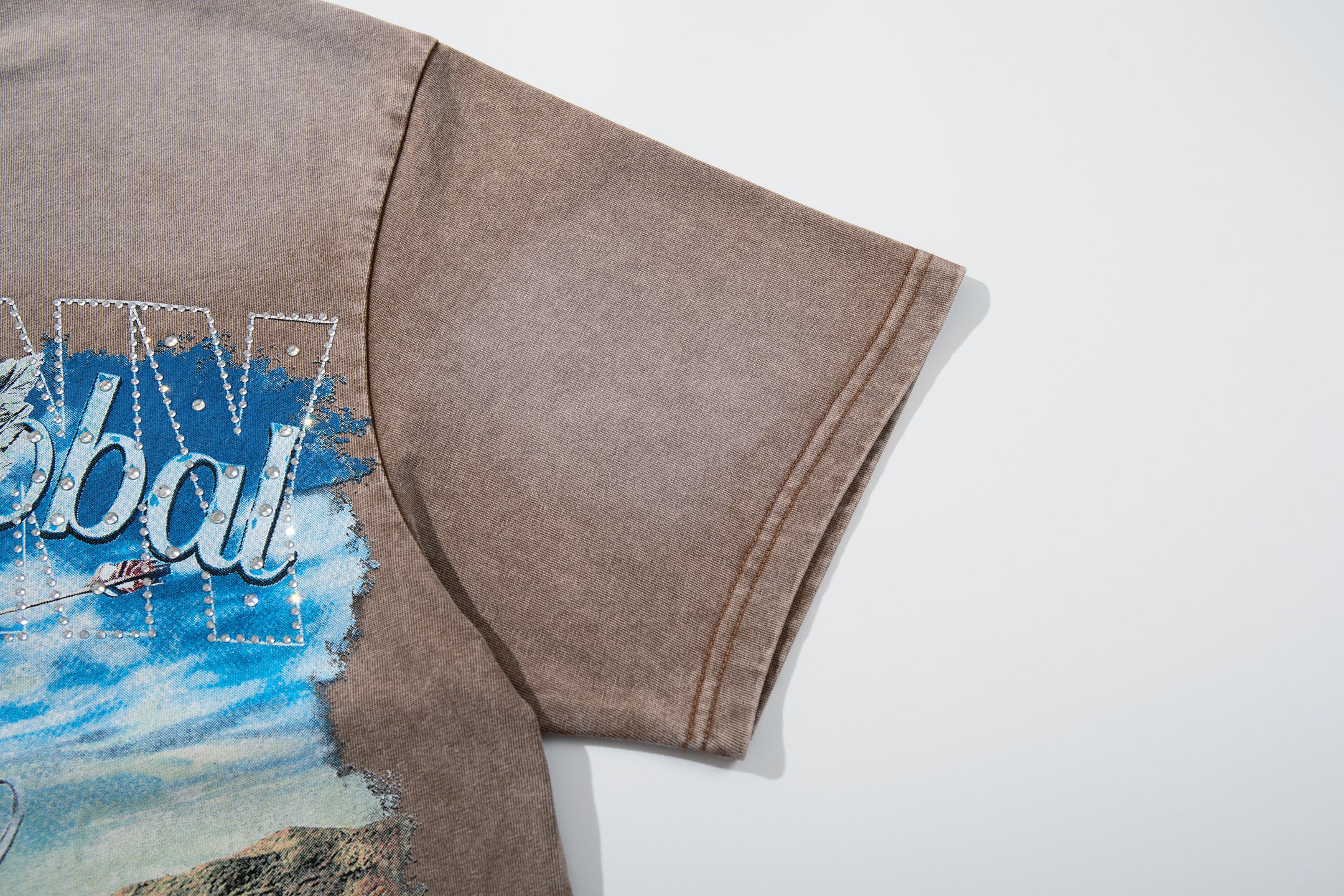 MAJESTIK Cowboy Angel Vintage Brown T‑Shirt