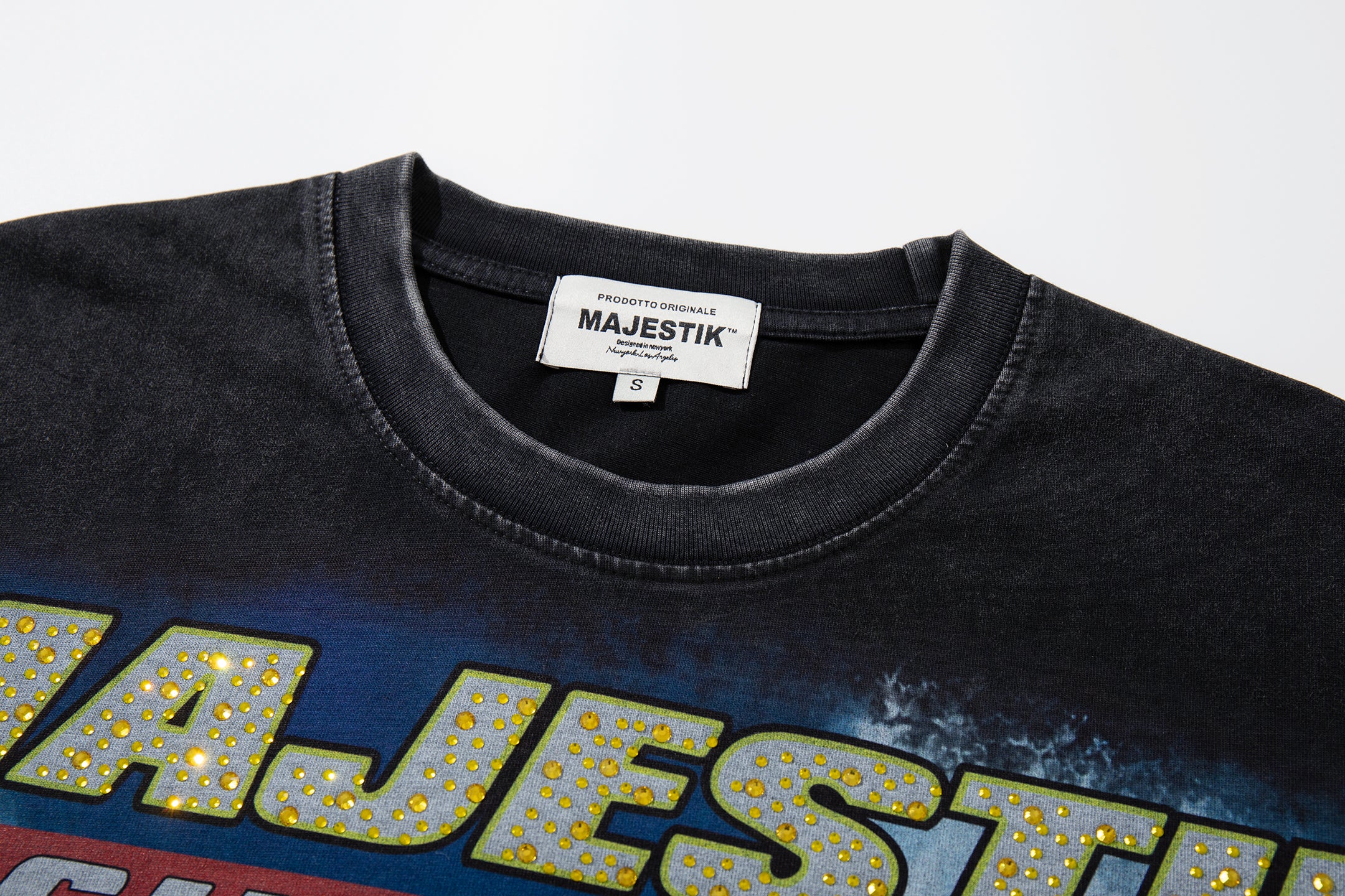 MAJESTIK Motocross Racing Vintage Black Double‑Sided T‑Shirt