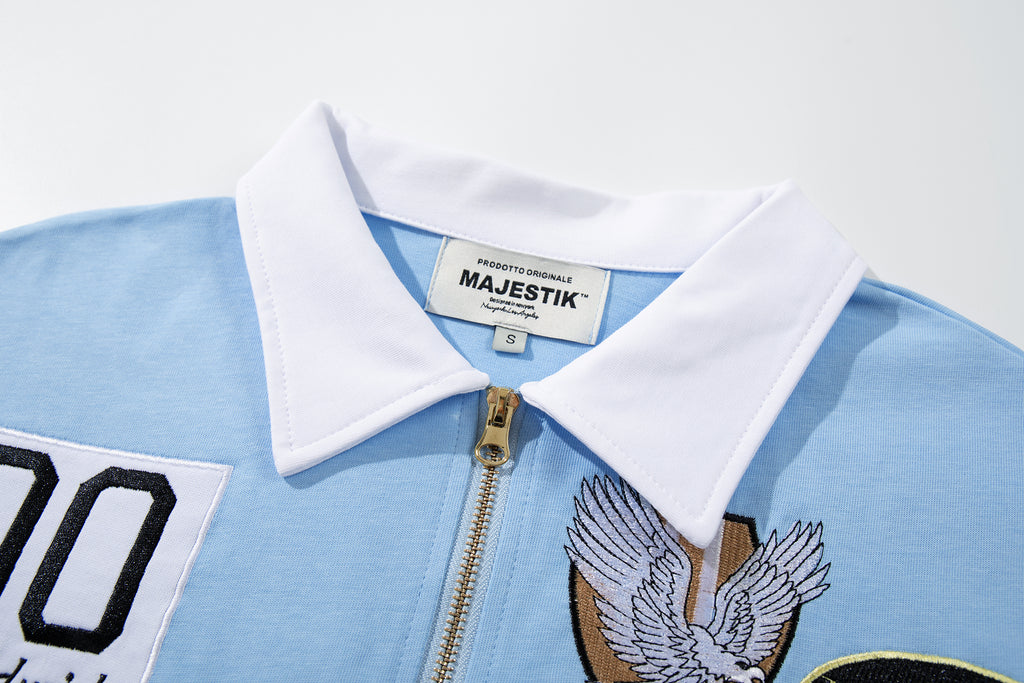 MAJESTIK Half‑Zip Sports Polo Shirt