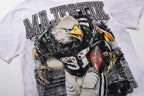 MAJESTIK Eagle Football Double‑Sided Vintage T‑Shirt