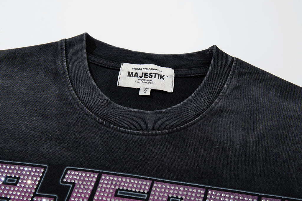 MAJESTIK Department Knight Horse Double‑Sided Vintage T‑Shirt