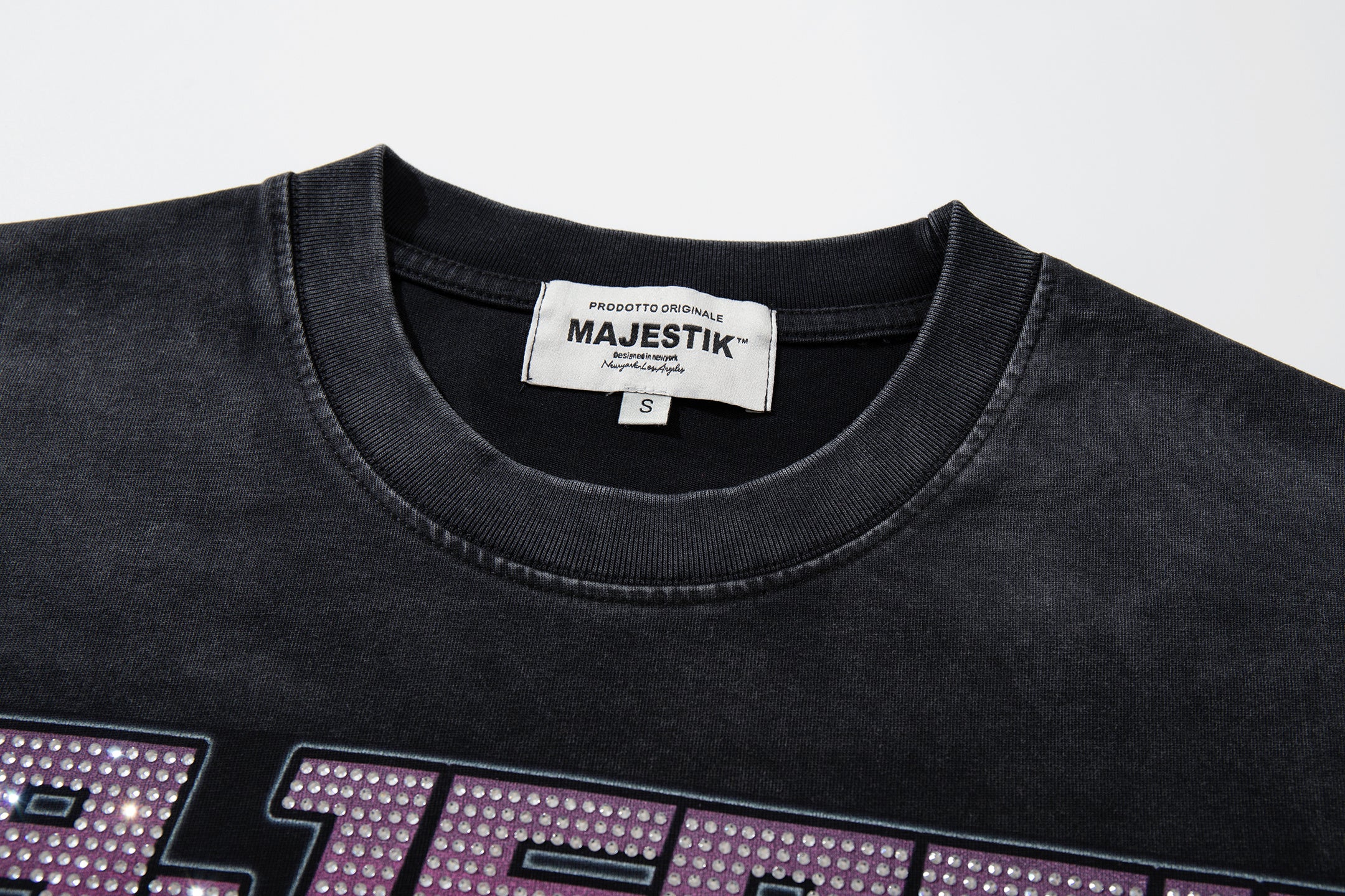 MAJESTIK Department Knight Horse Double‑Sided Vintage T‑Shirt