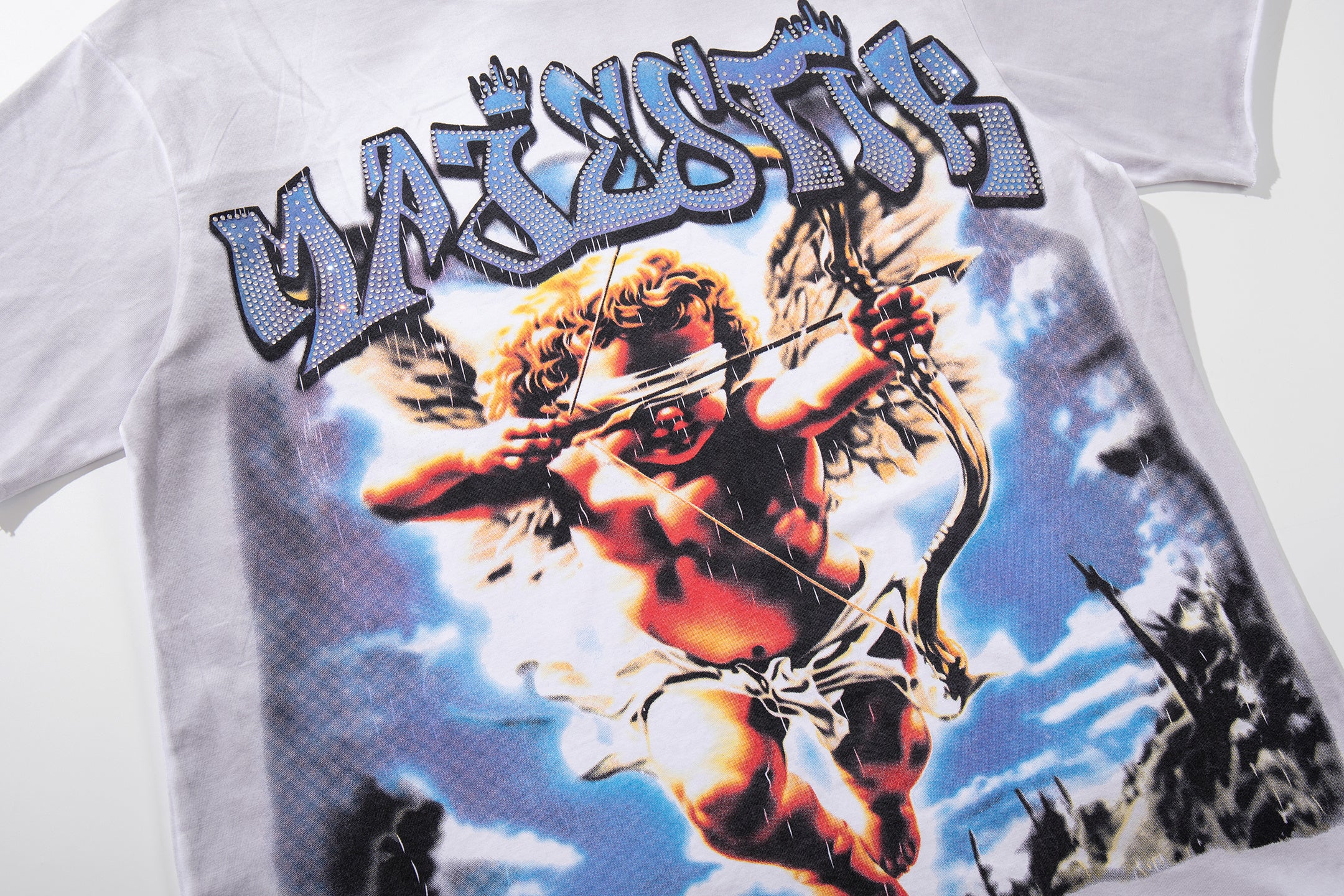 MAJESTIK Cupid Angel Double‑Sided Vintage T‑Shirt