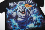 MAJESTIK Ghost Vintage Graphic T‑Shirt