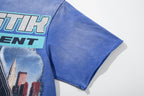 MAJESTIK Department Skeleton Driver Double‑Sided Vintage T‑Shirt