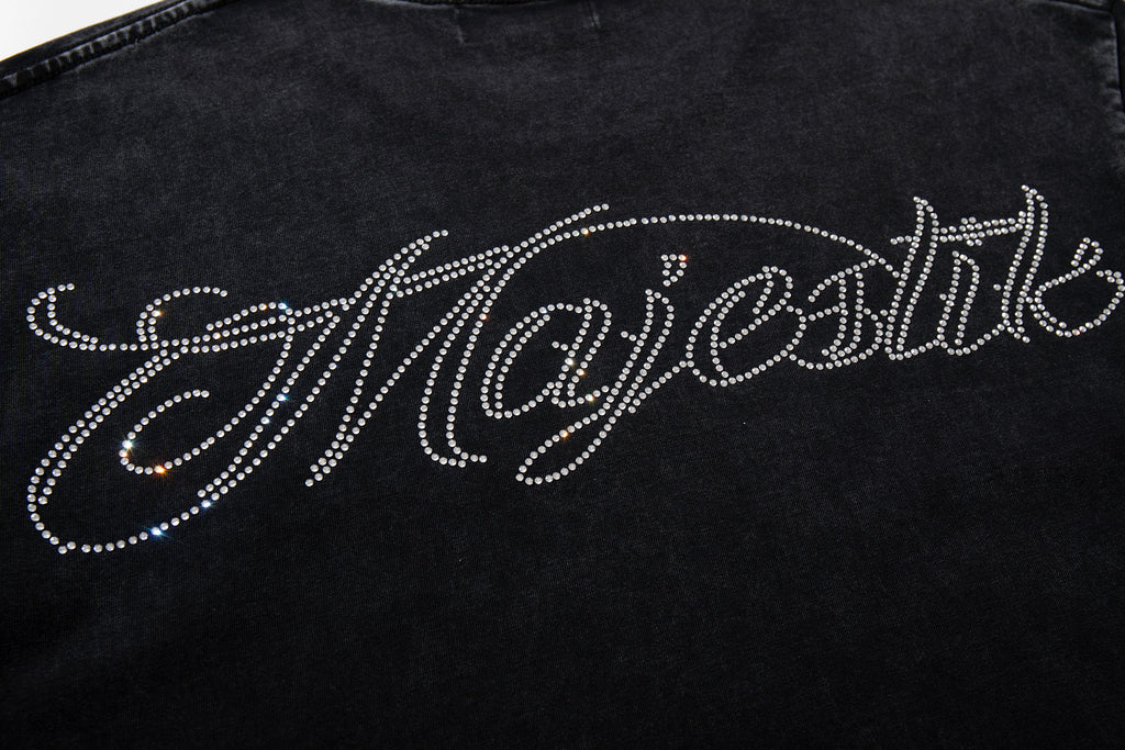 MAJESTIK Football Player Double‑Sided Vintage T‑Shirt