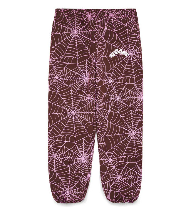 Sp5der AOP Sweatpants Brown/Pink Hover Image