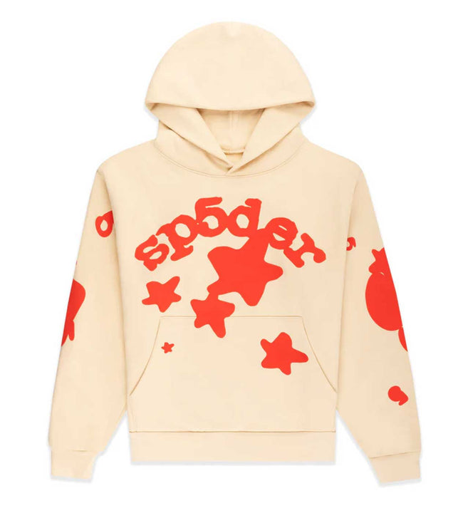 Sp5der Beluga Hoodie Cream/Red Hover Image