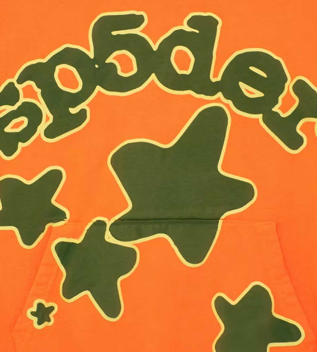 Sp5der Beluga Hoodie Orange/Green Main Image