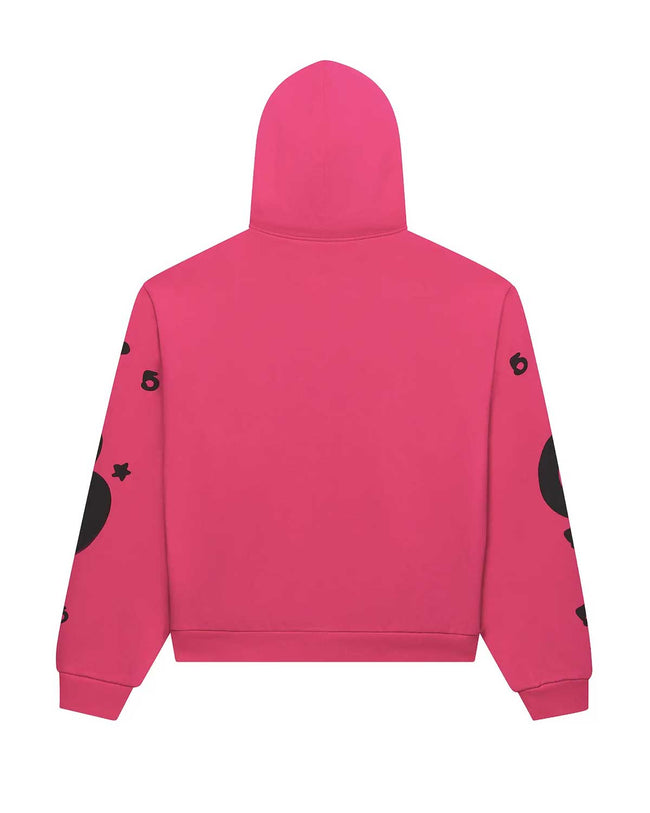 Sp5der Beluga Zip Up Hoodie Pink Main Image