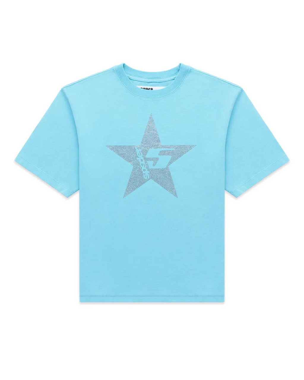 Sp5der Big 5 Star Rhinestone Tee Light Blue
