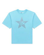 Sp5der Big 5 Star Rhinestone Tee Light Blue