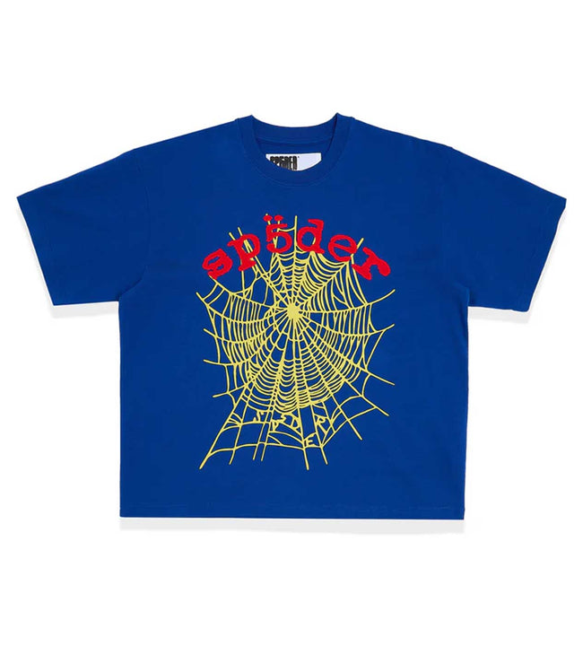 Sp5der OG Logo v2 HW Tee Navy Hover Image