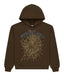 Sp5der OG Web Rhinestone Hoodie Brown