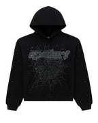 Sp5der P*nk V2 Rhinestone Hoodie Black