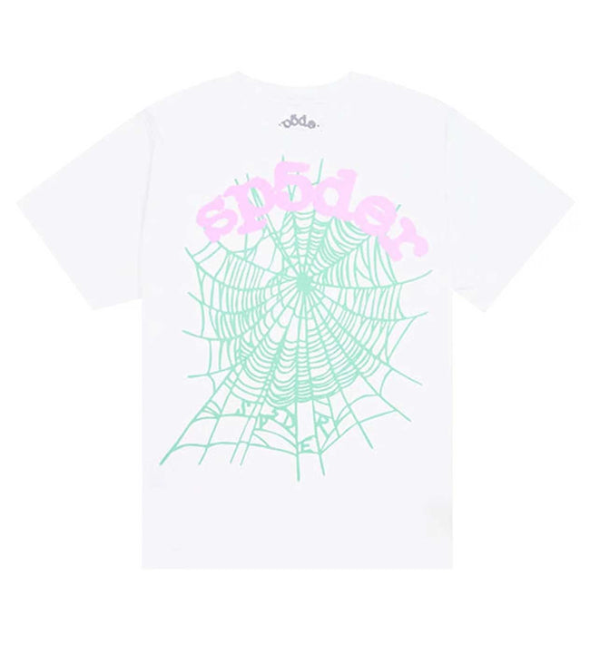 Sp5der Women's OG Web Baby Tee White Hover Image